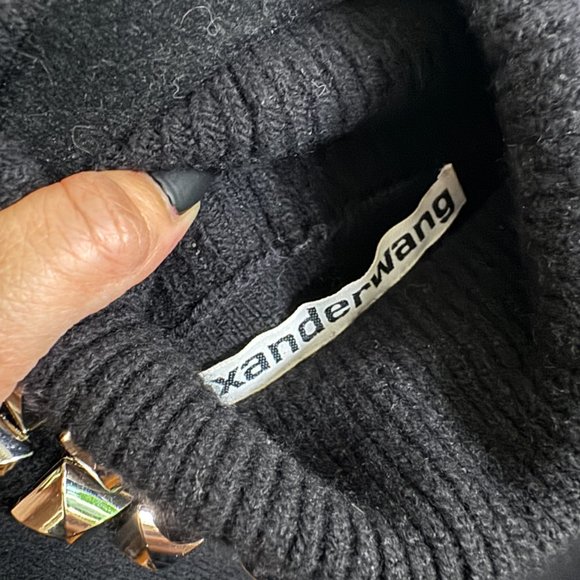 ALEXANDER WANG | Studded Knit Turtleneck Sweater - Picture 3 of 4